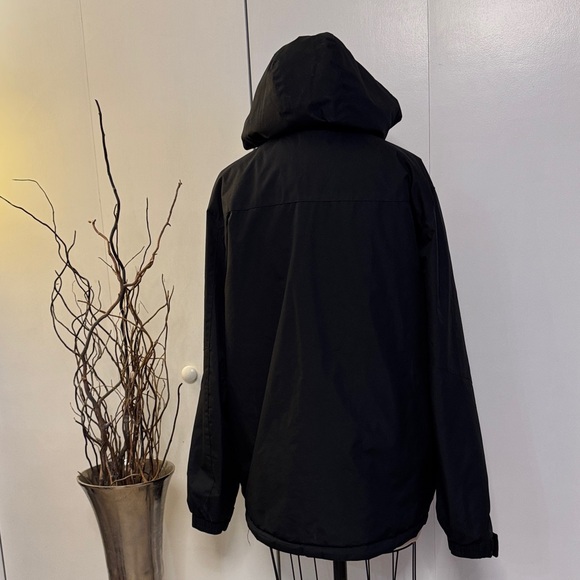 Men's Black Performance Jacket with Hood - Picture 5 of 8